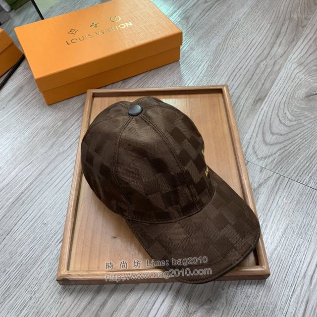 LV新品男士帽子 路易威登經典棋盤格鴨舌帽棒球帽  mm1341